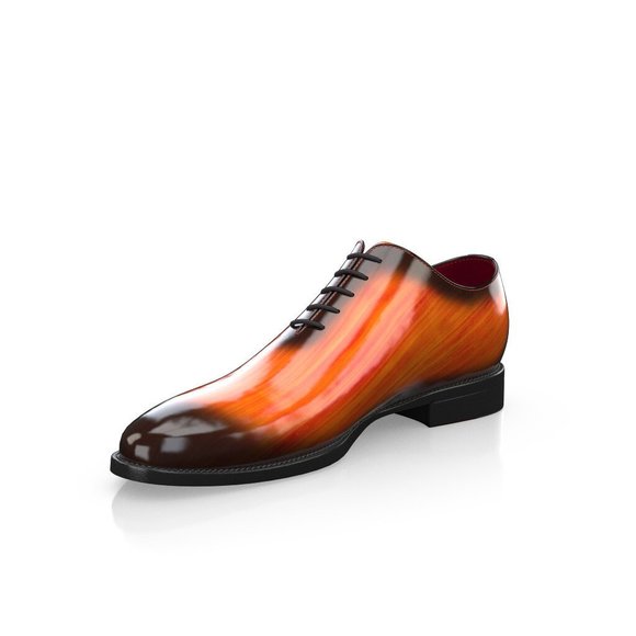 Bashwood Handmade Patina Orange Leather Oxfords